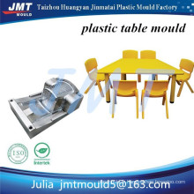 OEM customized plastic furniture yellow table and chair mould maker